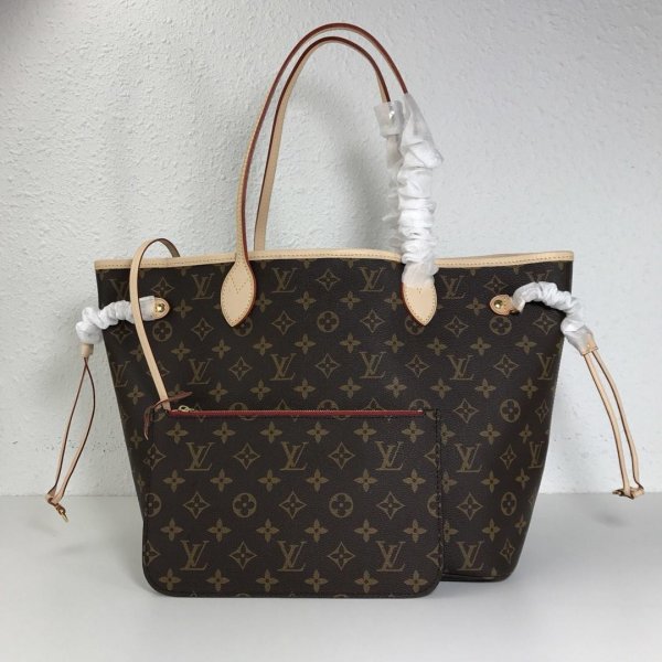 Louis Vuitton Top Quality Neverfull MM monogram red Replica Handbags Louis Vuitton Shopping bagNeverfull