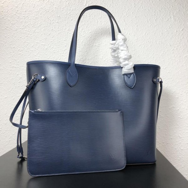 Louis Vuitton Luxury Neverfull MM Epi Leather Bags Blue Replica Handbags Louis Vuitton Shopping bagNeverfull