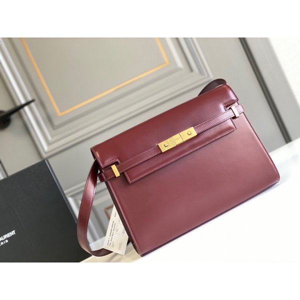 Cheap YSL Saint Laurent Small Manhattan Top Handle Bag Red Replica Handbags YSL Manhattan
