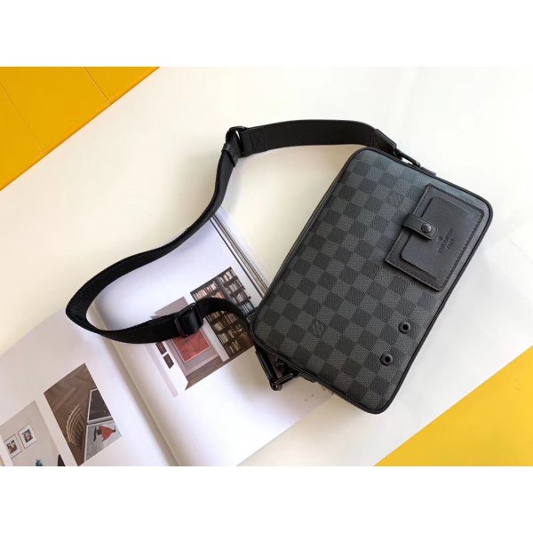 Louis Vuitton N40364 Alpha Messenger Damier Graphite Canvas Replica Handbags Louis Vuitton Messenger