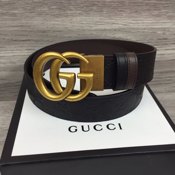 Gucci Belt With Double G Buckle 37MM 1 Knockoff Replica Handbags Gucci Belts