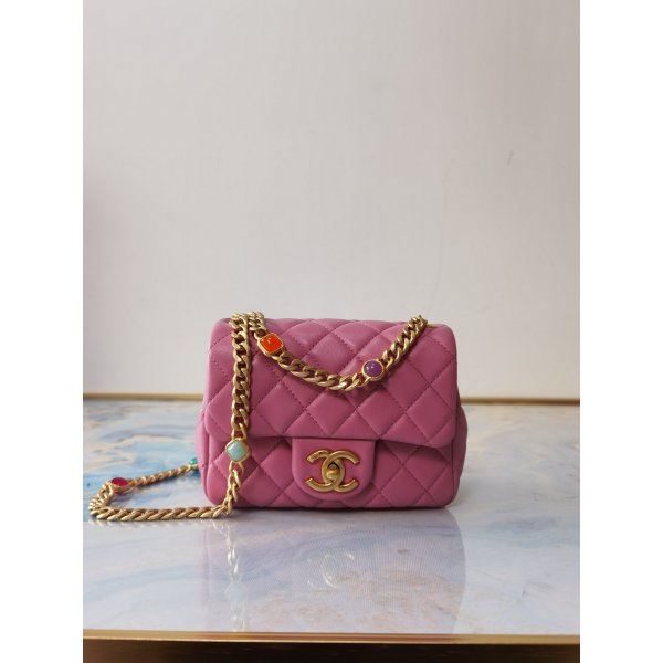 Top Quality CC Flap Pink AS2379 Bag Replica Handbags Ch 