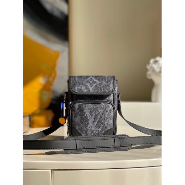 Louis Vuitton Replica M45650 Nano Amazon Messenger Monogram Other in Black Replica Handbags Louis Vuitton Nano