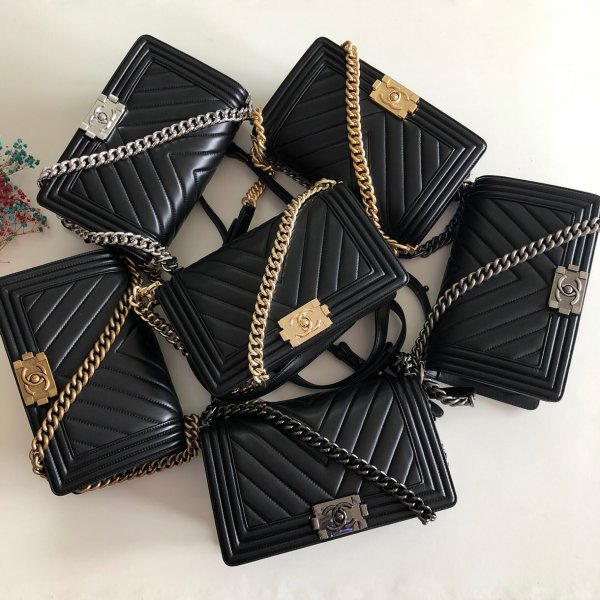 USA CC V Le Boy 25cm Top Quality Replica Black Bags Replica Handbags Ch 
