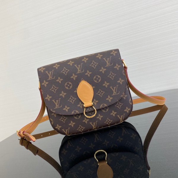 Wholesale Louis Vuitton Vintage Monogram Canvas Large Saddle M41982 Replica Handbags Louis Vuitton Monogram