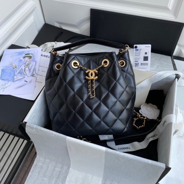 CC Top Quality vintage bucket Replica Black bag Replica Handbags Ch 