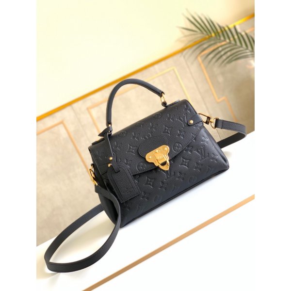 M53941 Louis Vuitton Georges BB Monogram Empreinte Black Leather Replica Handbags Louis Vuitton Monogram Empreinte
