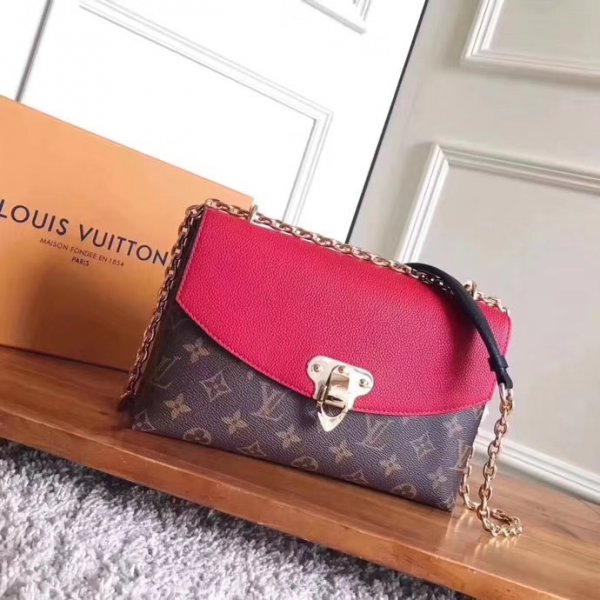 Louis Vuitton Saint Placide Monogram Canvas M43713 Red Bag Replica Handbags Louis Vuitton Monogram