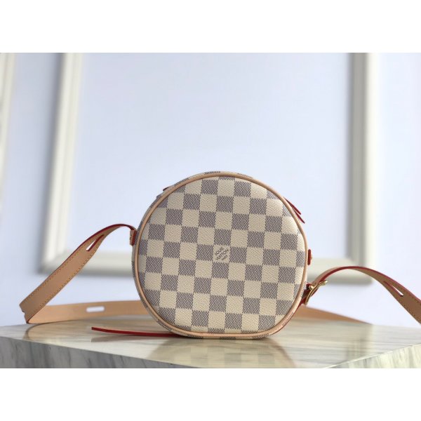 Louis Vuitton Damier Azur Boite Chapeau Souple PM N40333 Best Replica Handbags Louis Vuitton Damier Azure