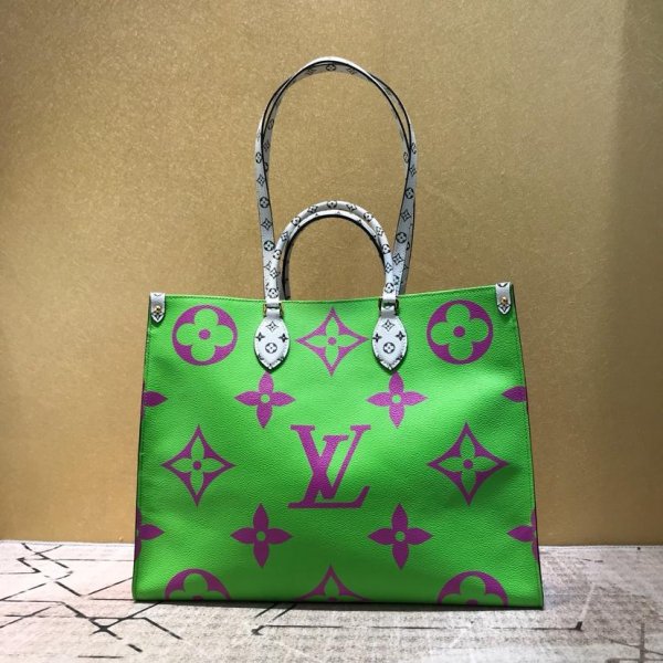 Replica louis vuitton onthego monogram giant greenlilac Replica Handbags Louis Vuitton Shopping bagNeverfull
