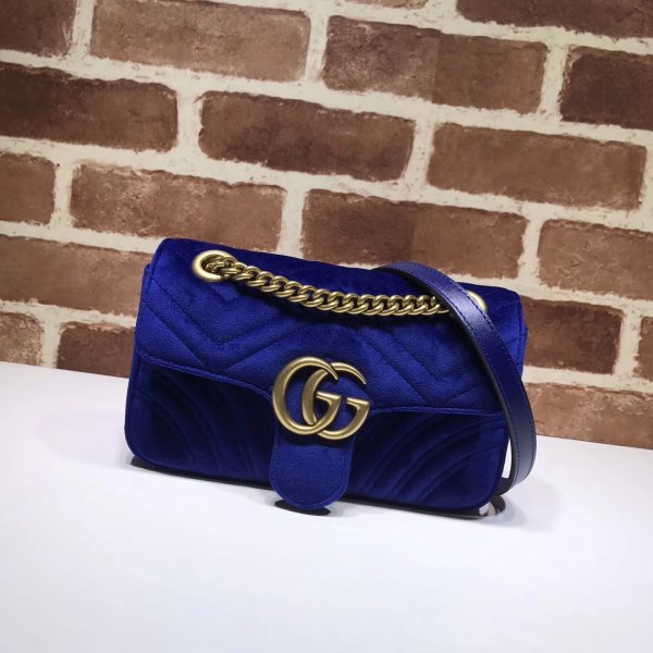 Best Gucci Replica 446744 Calfskin Matelasse Mini GG Marmont Replica Handbags Gucci GG Marmont