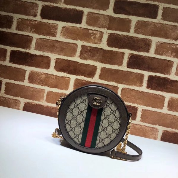 Best Gucci High Quality Ophidia mini round shoulder 550618 bag Replica Handbags Gucci Ophidia