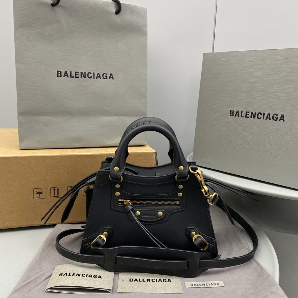 Wholesale balenciaga cuag plain weave black Replica Handbags Balenciaga Cuag
