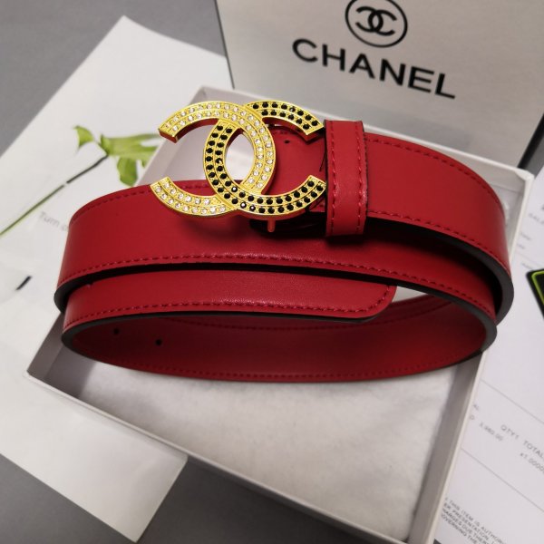 Top Quality Replica CC Double C Belt Red Width 30cm 1135 Replica Handbags Ch 