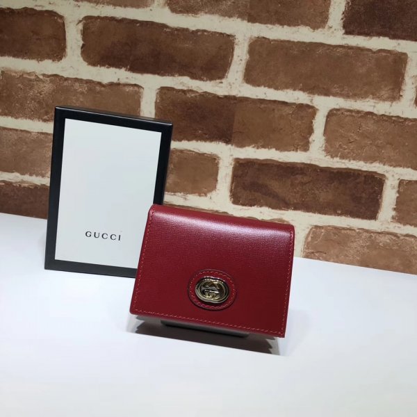 Fake Gucci Black Leather Card Case Wallet With Interlocking G598532 Replica Handbags Gucci G Wallets