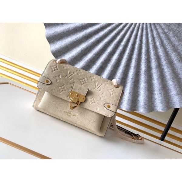 Louis Vuitton Luxury Vavin BB M44553 Beige Monogram Empreinte Leather Replica Handbags Louis Vuitton Monogram Empreinte
