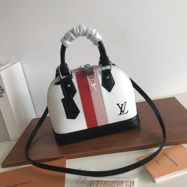 Louis Vuitton Best Alma BB Bag Epi Leather Stripes M51963 Replica Handbags Louis Vuitton Alma