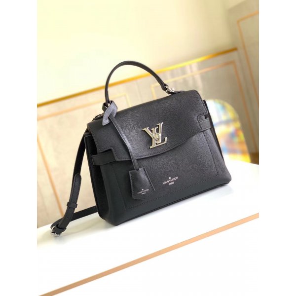 Luxury Louis Vuitton Lockme Ever BB Lockme Leather M53937 Black Replica Handbags Louis Vuitton Lockme
