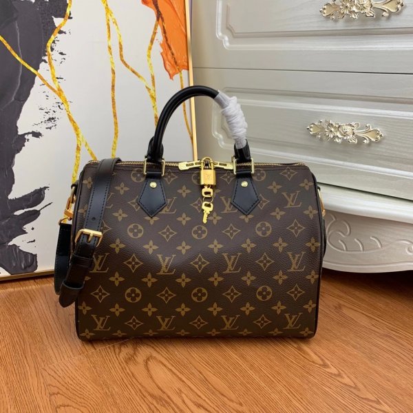 Louis Vuitton Replica M45501 Speedy 30 Monogram Brown Replica Handbags Louis Vuitton SpeedyTwist