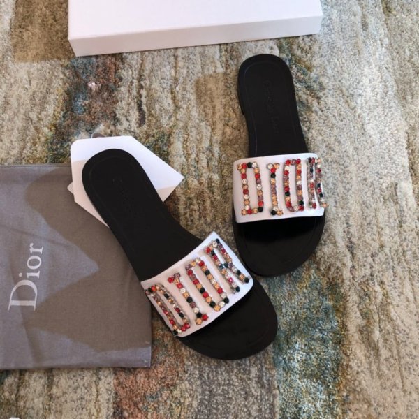 Best Dior Flat Slipper AAA+ 004 Replica Luxury Shoes Dior