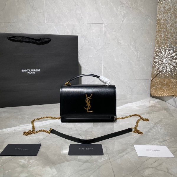 Buy Replica YSL Sunset 19cm Bags Online Black Replica Handbags YSL Shoulder