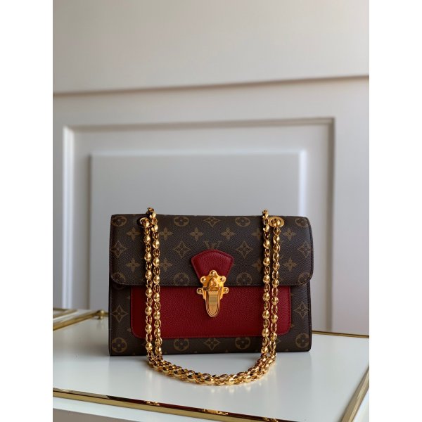 Louis Vuitton Replicas Monogram Canvas M41730 Leather Handbag Victoire Replica Handbags Louis Vuitton Monogram