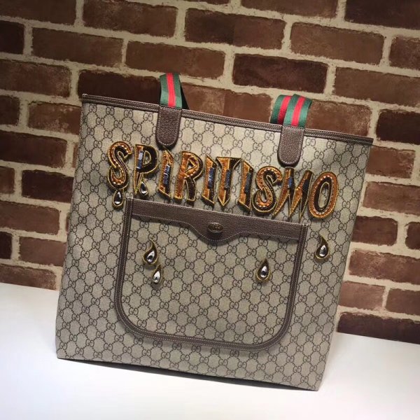 Gucci Fake 517419 GG Supreme tote bags Replica Handbags Gucci Tote