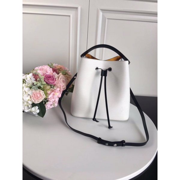 Replica Louis Vuitton USA Neonoe LOCKME BUCKET M54366 White Replica Handbags Louis Vuitton Neonoe