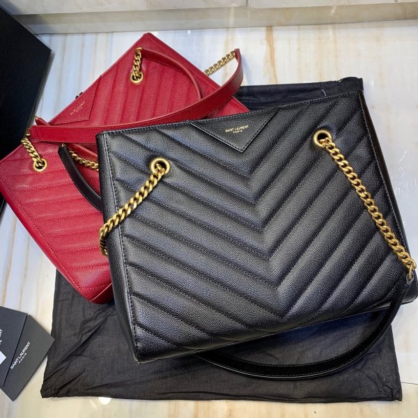 Shop Ysl Replica Saint Laurent Red and Black Replica Handbags YSL Shoulder