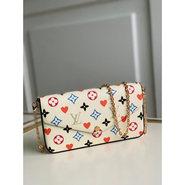 High Quality Louis Vuitton Replica 2020 M80825 White Black Bag Replica Handbags Louis Vuitton Pochette