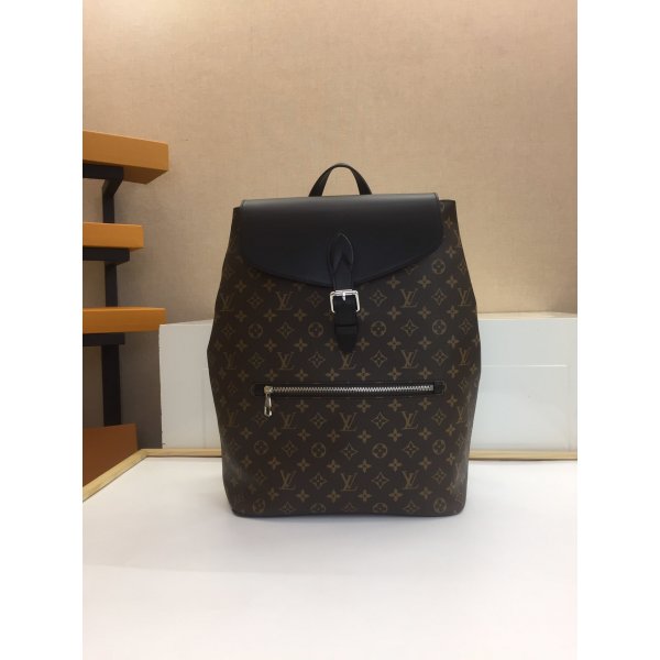 Fake Louis Vuitton M40637 Palk Monogram Macassar Canvas Replica Handbags Louis Vuitton Backpack