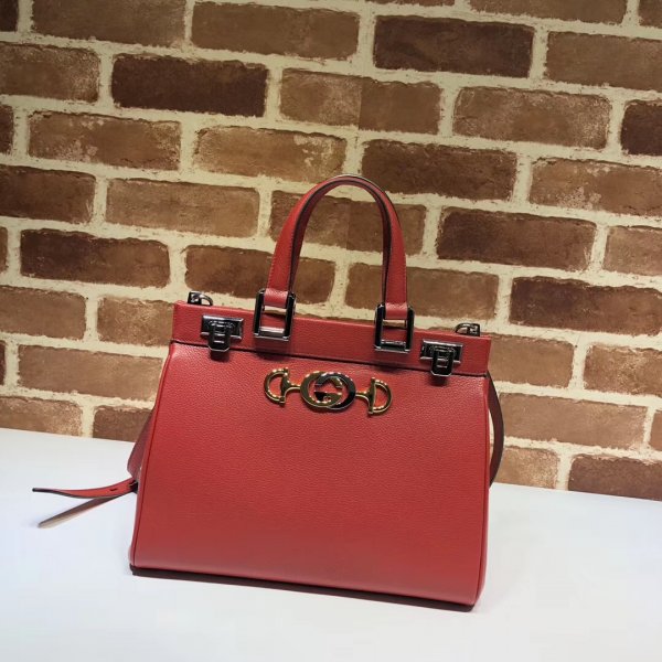 High Quality Leather Gucci 569712 Zumi Small Top Handle Replica Bag Replica Handbags Gucci Zumi