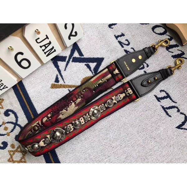 Knockoff Christian Dior SHOULDER Embroidery Top Quality STRAP Replica Handbags Dior Strap