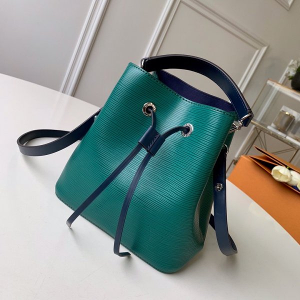 Replica Louis Vuitton Epi Leather Neonoe Emerald M53612 Indigo Green Replica Handbags Louis Vuitton Neonoe