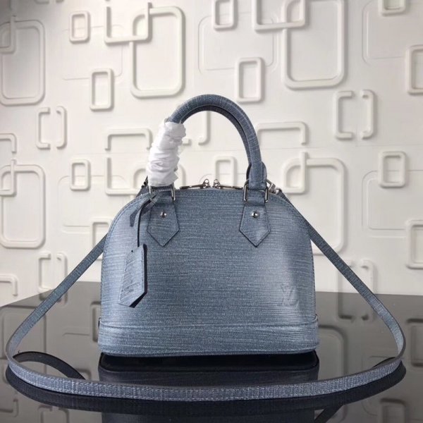 Louis Vuitton Epi Leather Alma BB Noir Knockoff USA M40301 Gray Replica Handbags Louis Vuitton Alma