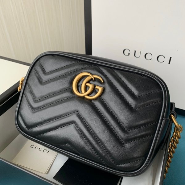 Gucci Replica GG Marmont matelasse mini 448065 bag Replica Handbags Gucci GG Marmont