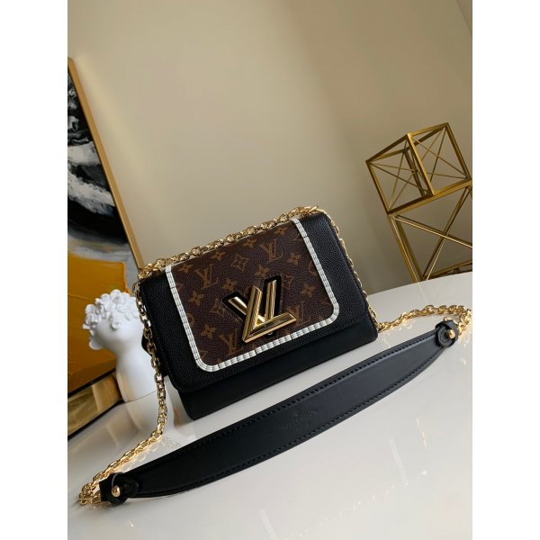 High Quality Louis Vuitton Twist MM Epi Leather Handbags M50282 in Black Replica Handbags Louis Vuitton New Bags