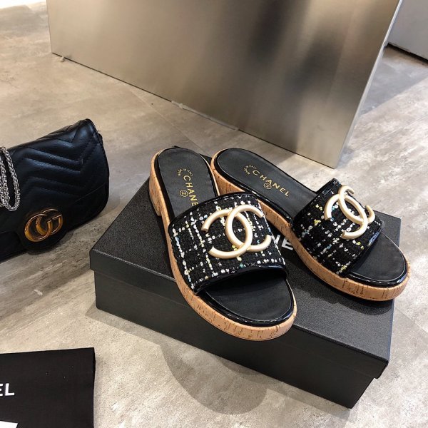 Replica CC Spring Slippers Replica Luxury Shoes Ch