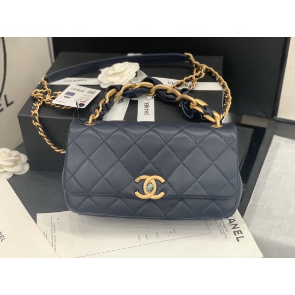 Replica CC AS2388 Navy Blue Flap Handbags Online Replica Handbags Ch 
