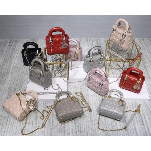 AAA+ Christian Lady Dior Replica 17CM Handbags Online Purchase Replica Handbags Dior Lady