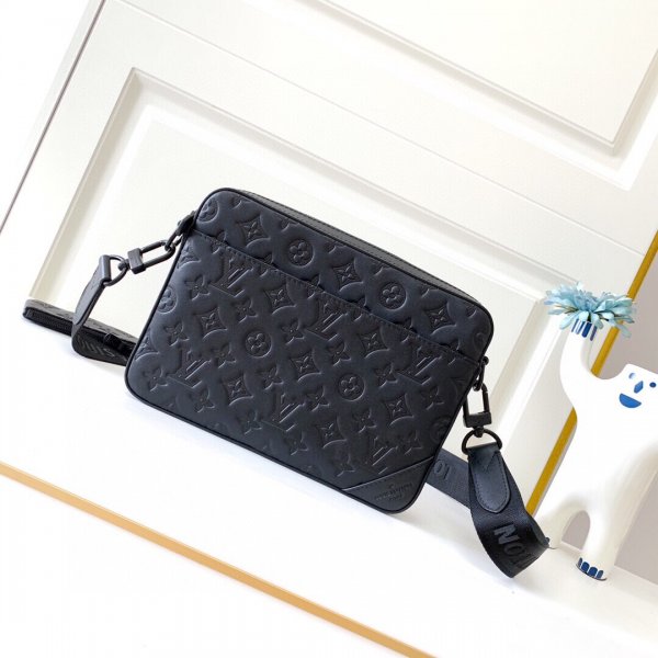 Top Quality Louis Vuitton Duo Messenger G65 M69827 Black Replica Handbags Louis Vuitton Messenger