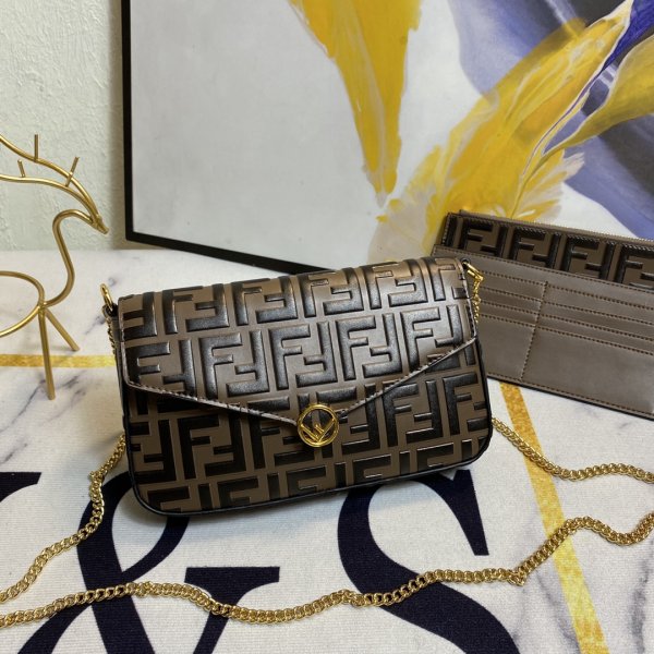 Fendi Replica 212200 Maca embossing Bags Replica Handbags Fendi