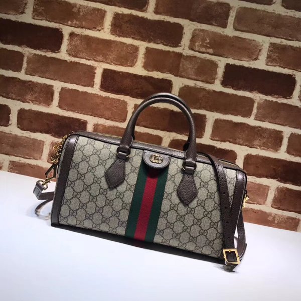 Replica Gucci GG Supreme Ophidia Medium Boston Bag Replica Handbags Gucci Ophidia
