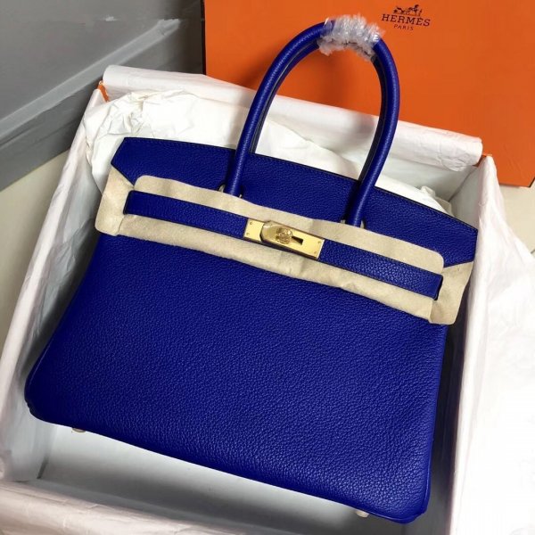 Hermes Birkin 35cm Togo leather Handbags Electric Blue Replica Handbags Hermes Birkins 35CM Togo