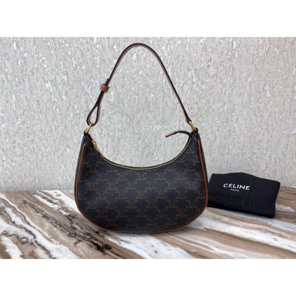 Celine Replica Ava Hobo Bag In Triomphe Canvas Replica Handbags Celine Triomphe