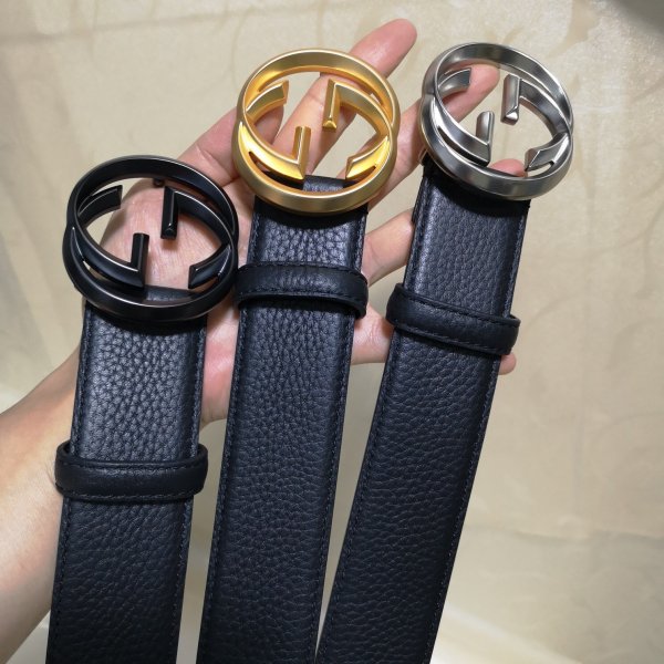 Gucci Belt With Double G Buckle 38mm 5 USA Black Replica Handbags Gucci Belts