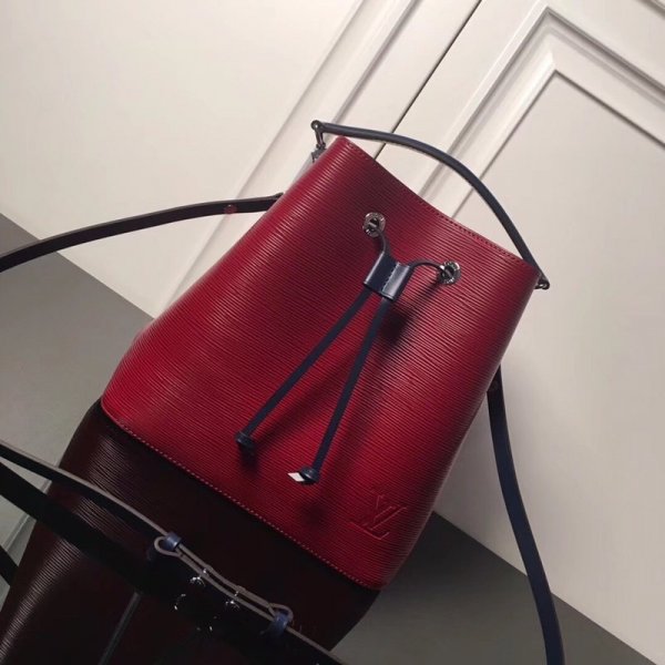 Top Quality Louis Vuitton Neonoe Lockme Bucket M54366 Crimson Replica Handbags Louis Vuitton Neonoe