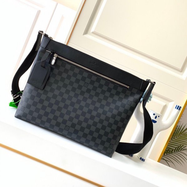 Louis Vuitton Mick MM Damier Graphite N40004 Bags Replica Handbags Louis Vuitton Damier Azure