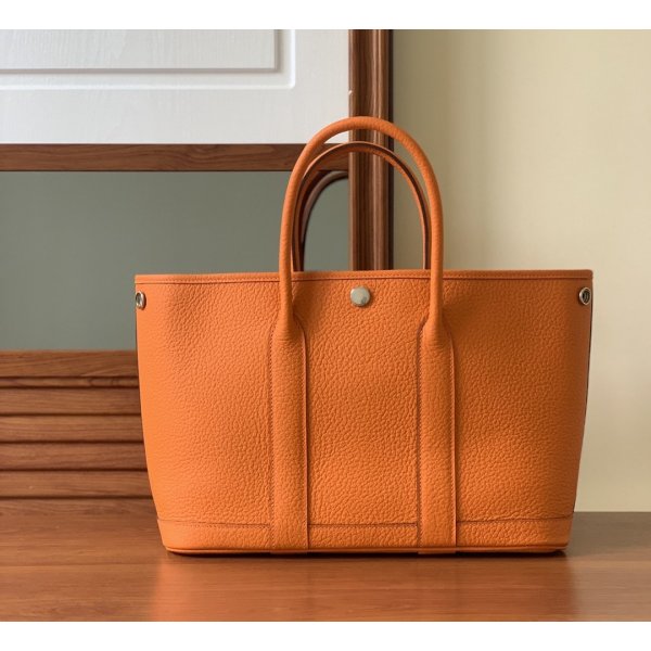 Orange Garden Party Replica Hermes Handbags for Women Replica Handbags Hermes Garden Party