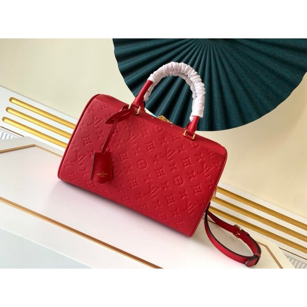 Replica Louis Vuitton Top Quality Speedy Bandouliere Bag 25 30cm Monogram Red Replica Handbags Louis Vuitton SpeedyTwist